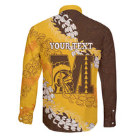 Personalized Mililani Hawaii High School Family Matching Off The Shoulder Long Sleeve Dress and Hawaiian Shirt Puakenikeni Lei Hawaiian Pattern - Polynesian Pride