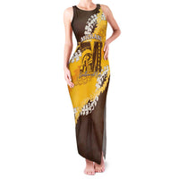 Personalized Mililani Hawaii High School Family Matching Tank Maxi Dress and Hawaiian Shirt Puakenikeni Lei Hawaiian Pattern - Polynesian Pride