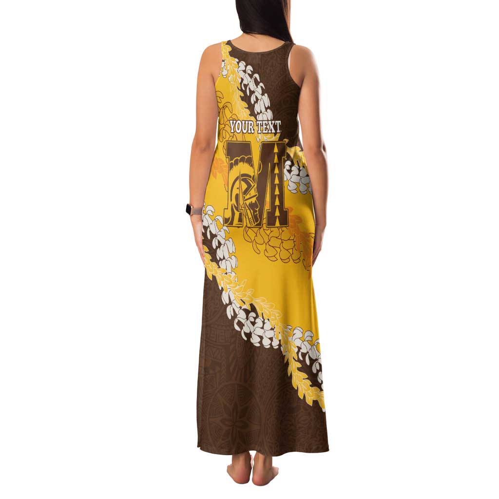 Personalized Mililani Hawaii High School Family Matching Tank Maxi Dress and Hawaiian Shirt Puakenikeni Lei Hawaiian Pattern - Polynesian Pride