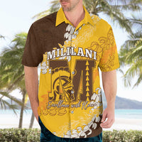 Personalized Mililani Hawaii High School Hawaiian Shirt Puakenikeni Lei Hawaiian Pattern - Polynesian Pride