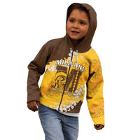 Personalized Mililani Hawaii High School Kid Hoodie Puakenikeni Lei Hawaiian Pattern - Polynesian Pride
