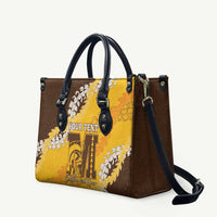 Personalized Mililani Hawaii High School Leather Bag Puakenikeni Lei Hawaiian Pattern - Polynesian Pride