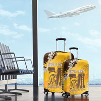 Personalized Mililani Hawaii High School Luggage Cover Puakenikeni Lei Hawaiian Pattern - Polynesian Pride