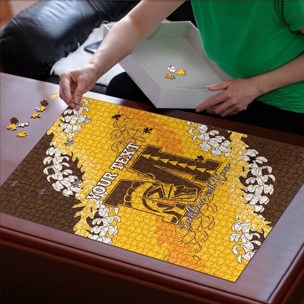 Personalized Mililani Hawaii High School Puzzle Puakenikeni Lei Hawaiian Pattern - Polynesian Pride