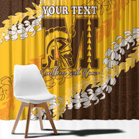 Personalized Mililani Hawaii High School Window Curtain Puakenikeni Lei Hawaiian Pattern - Polynesian Pride