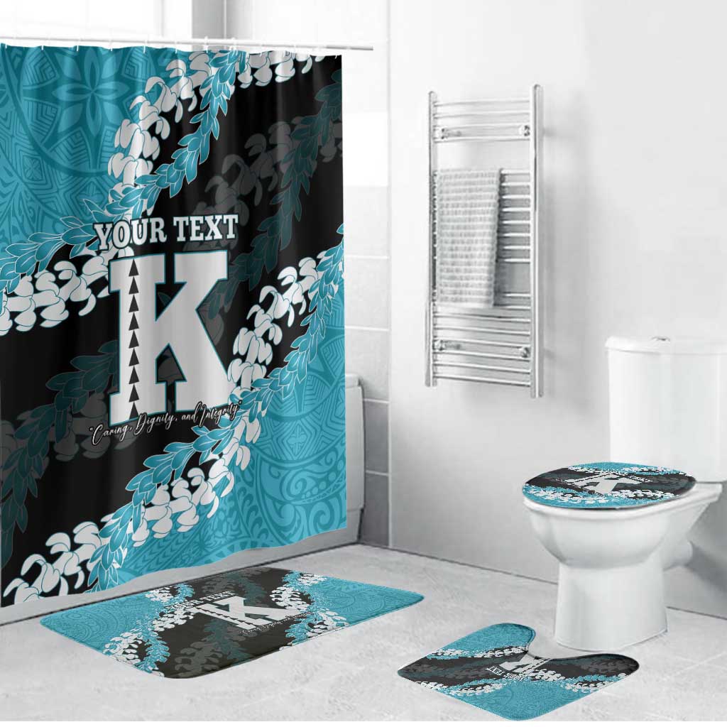 Personalized Kapolei Hawaii High School Bathroom Set Puakenikeni Lei Hawaiian Pattern - Polynesian Pride