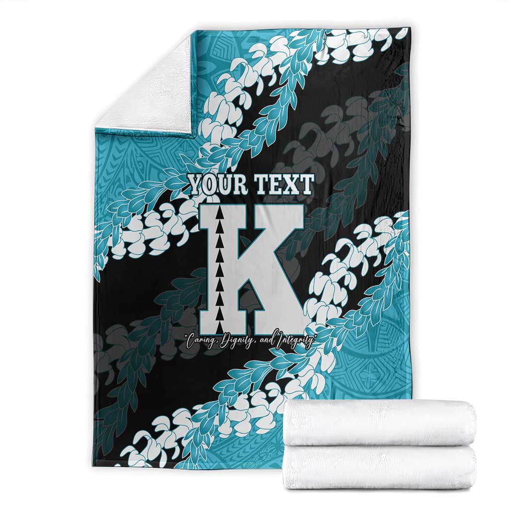 Personalized Kapolei Hawaii High School Blanket Puakenikeni Lei Hawaiian Pattern - Polynesian Pride