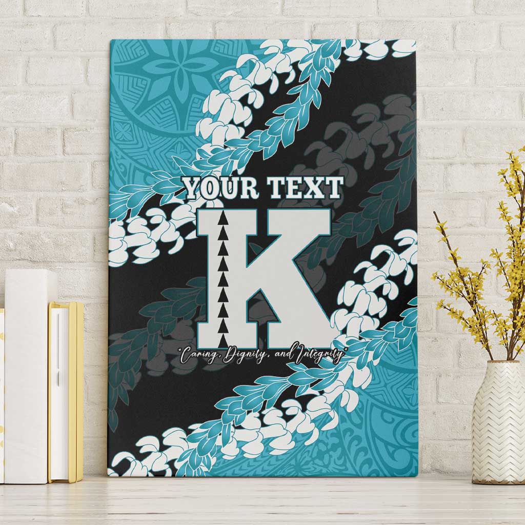 Personalized Kapolei Hawaii High School Canvas Wall Art Puakenikeni Lei Hawaiian Pattern - Polynesian Pride