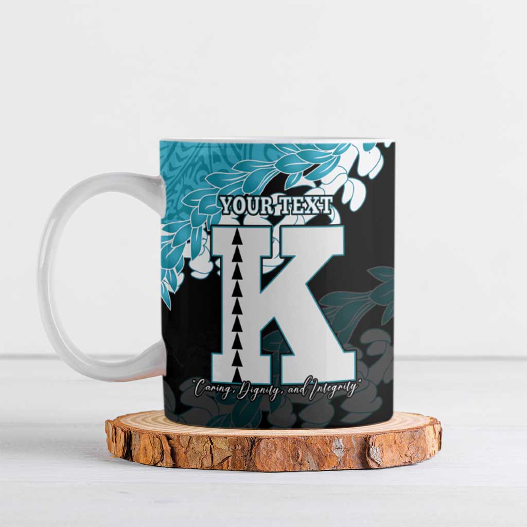 Personalized Kapolei Hawaii High School Ceramic Mug Puakenikeni Lei Hawaiian Pattern - Polynesian Pride