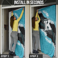 Personalized Kapolei Hawaii High School Door Cover Puakenikeni Lei Hawaiian Pattern - Polynesian Pride