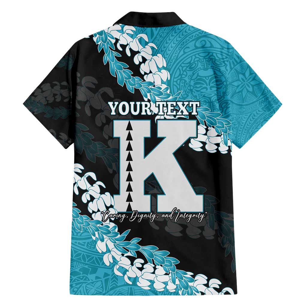 Personalized Kapolei Hawaii High School Family Matching Off Shoulder Maxi Dress and Hawaiian Shirt Puakenikeni Lei Hawaiian Pattern - Polynesian Pride