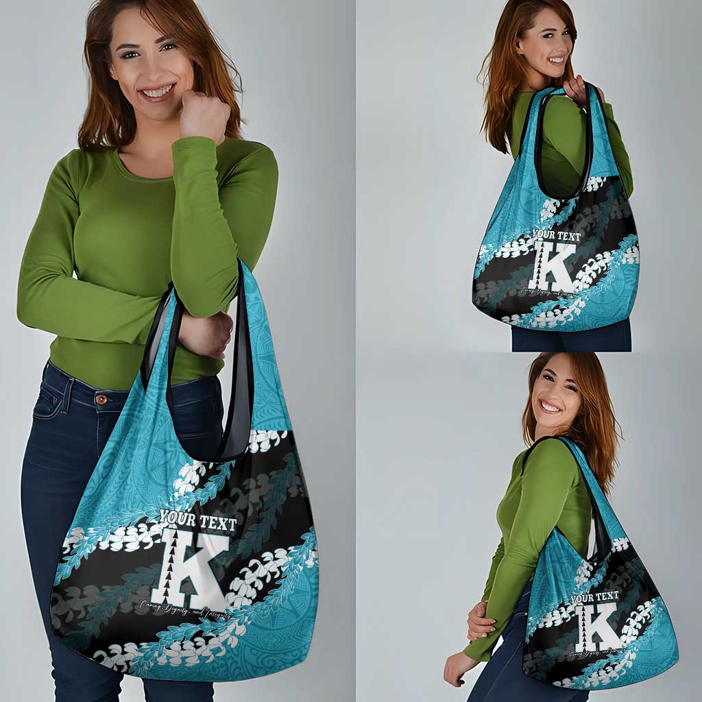 Personalized Kapolei Hawaii High School Grocery Bag Puakenikeni Lei Hawaiian Pattern - Polynesian Pride