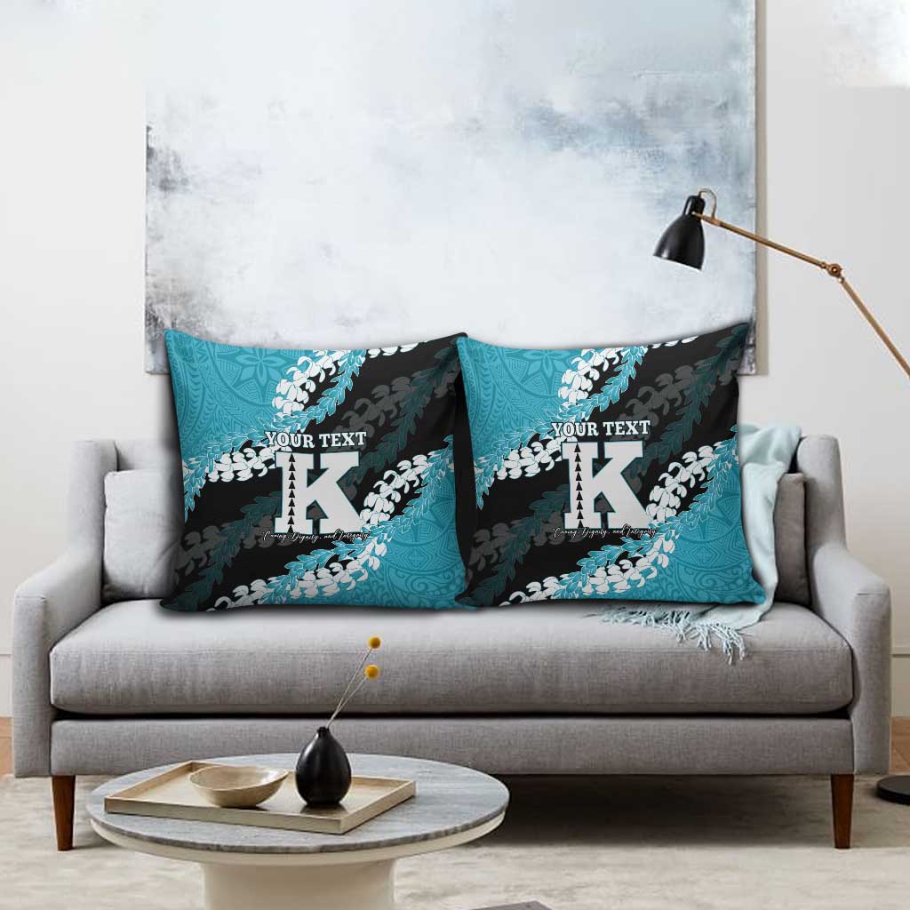 Personalized Kapolei Hawaii High School Pillow Cover Puakenikeni Lei Hawaiian Pattern - Polynesian Pride