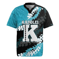 Personalized Kapolei Hawaii High School Rugby Jersey Puakenikeni Lei Hawaiian Pattern - Polynesian Pride