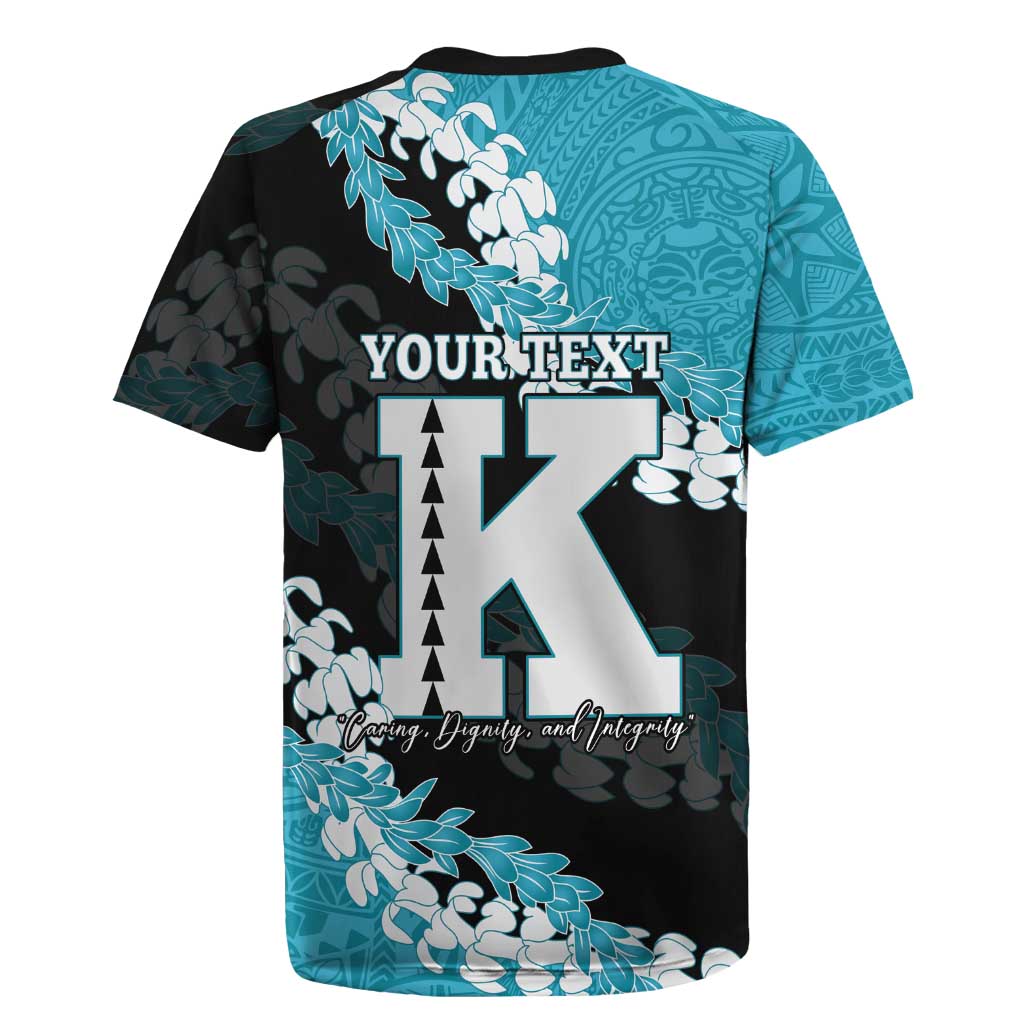 Personalized Kapolei Hawaii High School Rugby Jersey Puakenikeni Lei Hawaiian Pattern - Polynesian Pride