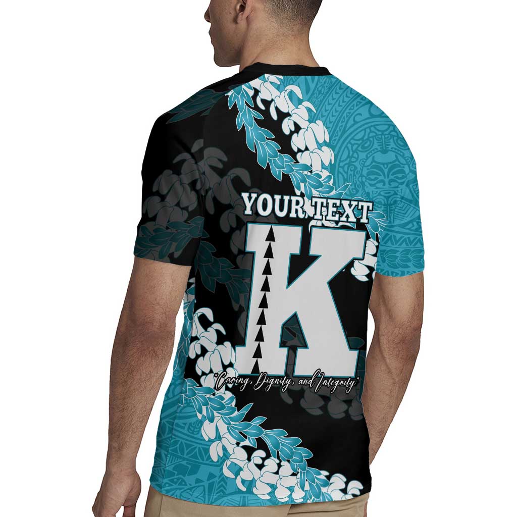 Personalized Kapolei Hawaii High School Rugby Jersey Puakenikeni Lei Hawaiian Pattern - Polynesian Pride