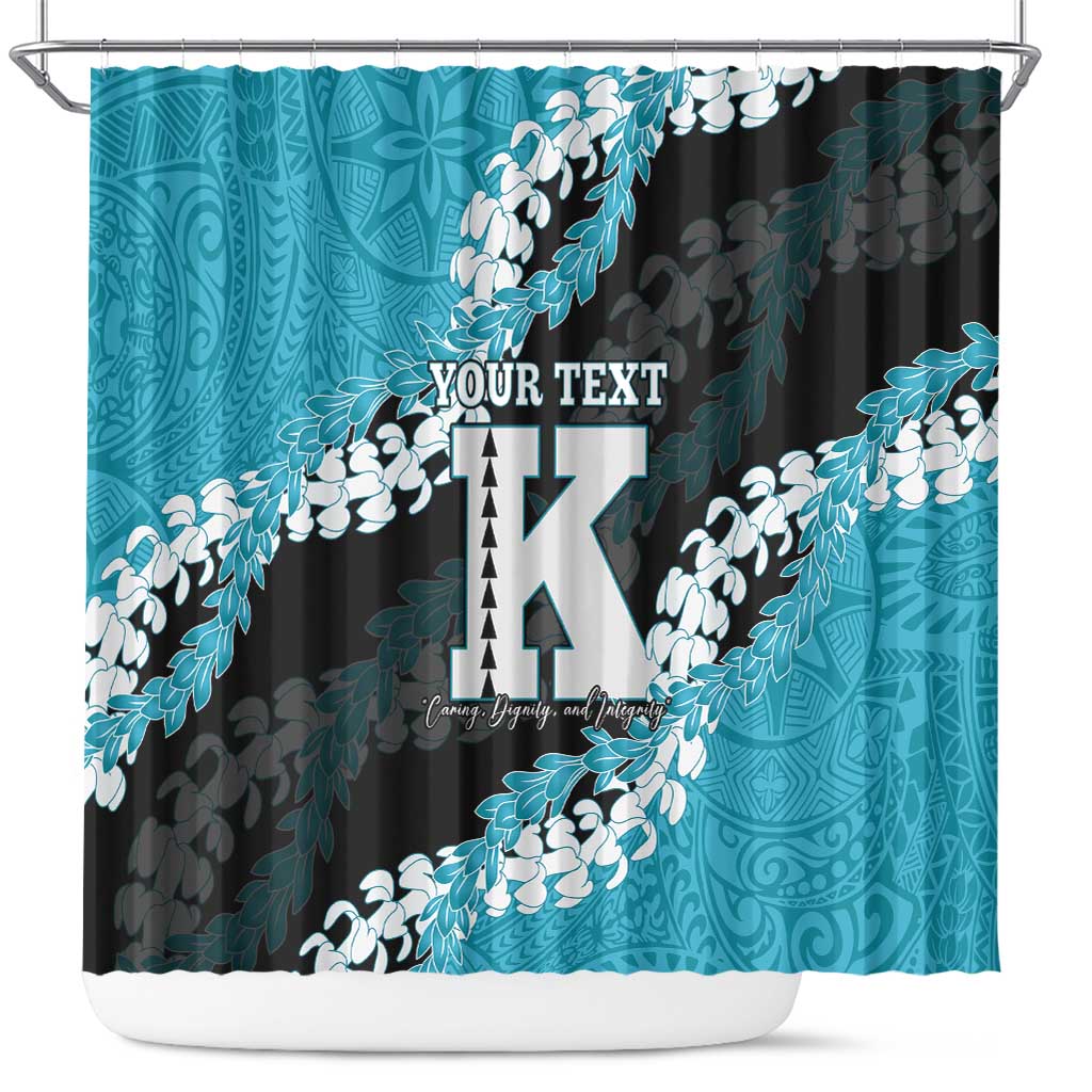 Personalized Kapolei Hawaii High School Shower Curtain Puakenikeni Lei Hawaiian Pattern - Polynesian Pride
