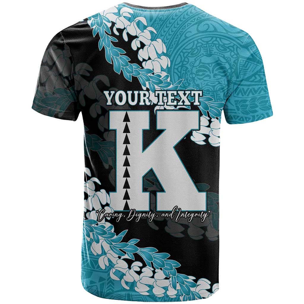 Personalized Kapolei Hawaii High School T Shirt Puakenikeni Lei Hawaiian Pattern - Polynesian Pride