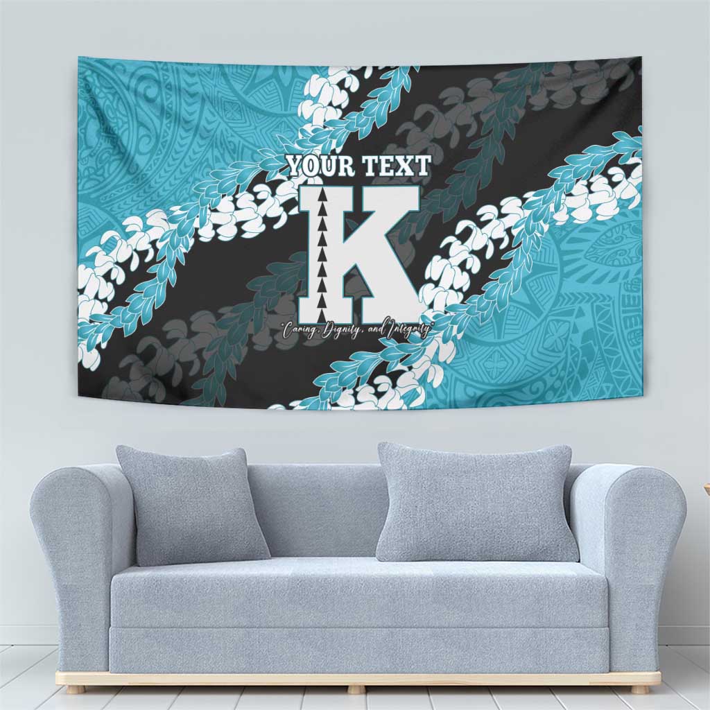 Personalized Kapolei Hawaii High School Tapestry Puakenikeni Lei Hawaiian Pattern - Polynesian Pride