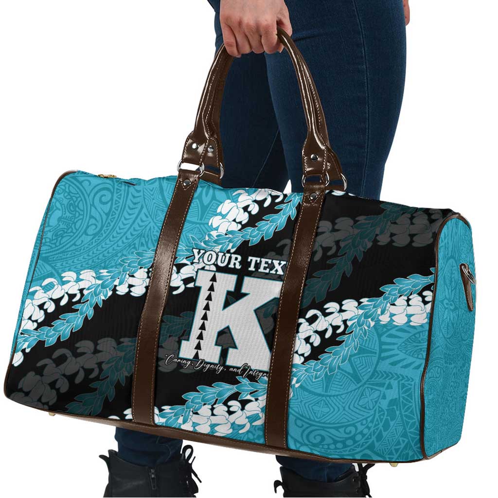 Personalized Kapolei Hawaii High School Travel Bag Puakenikeni Lei Hawaiian Pattern - Polynesian Pride