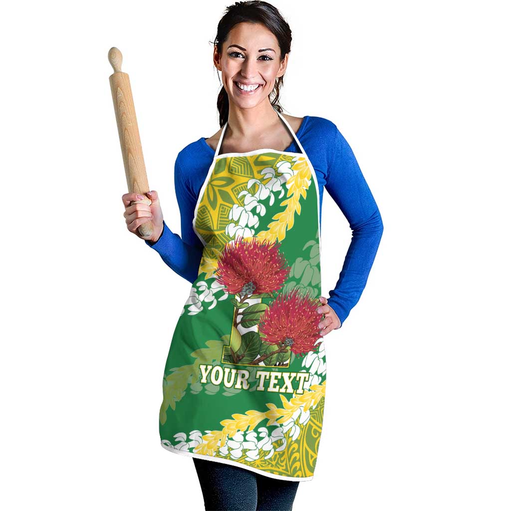 Personalized Leilehua Hawaii High School Apron Puakenikeni Lei Hawaiian Pattern - Polynesian Pride
