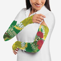 Personalized Leilehua Hawaii High School Arm Sleeves Puakenikeni Lei Hawaiian Pattern - Polynesian Pride