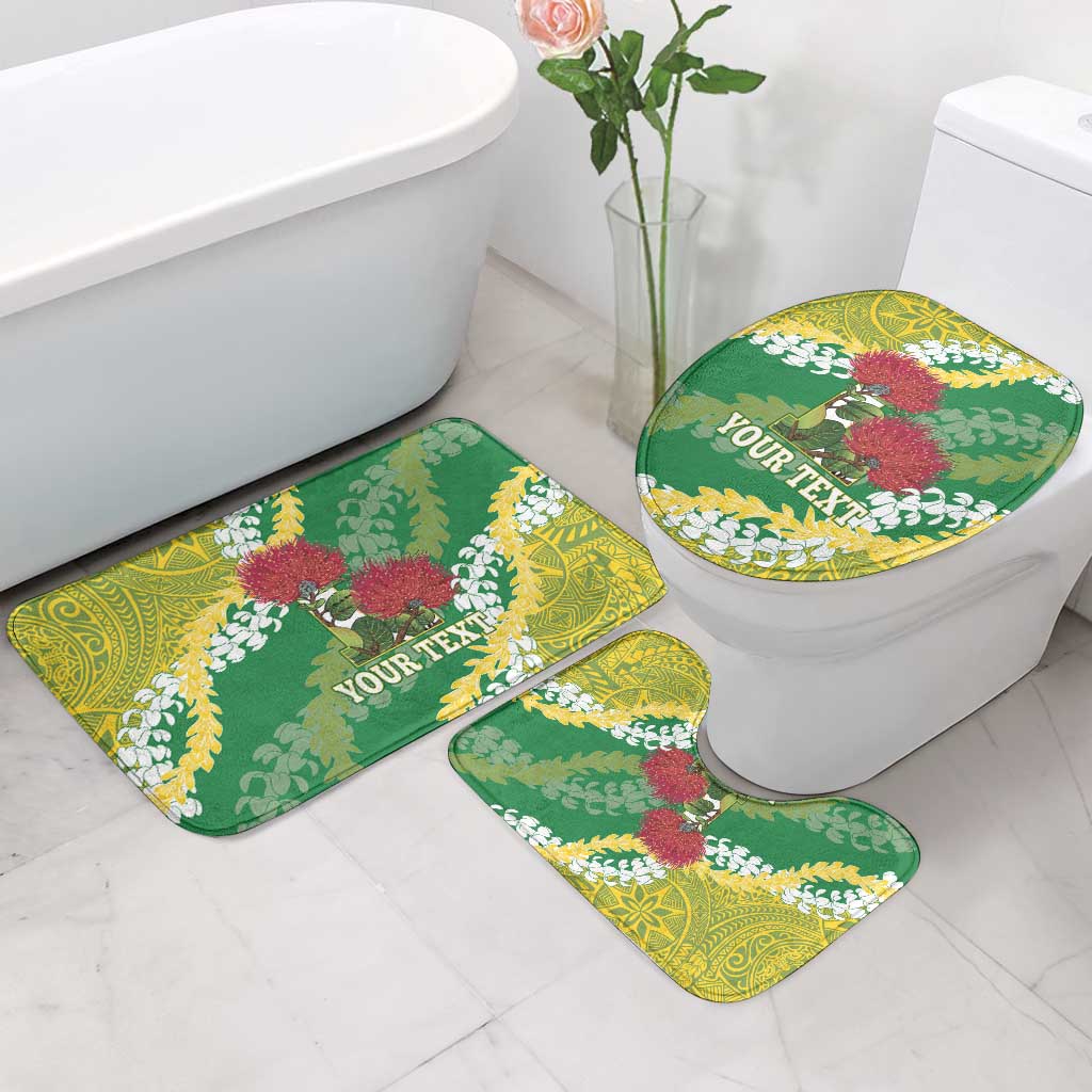 Personalized Leilehua Hawaii High School Bathroom Set Puakenikeni Lei Hawaiian Pattern - Polynesian Pride