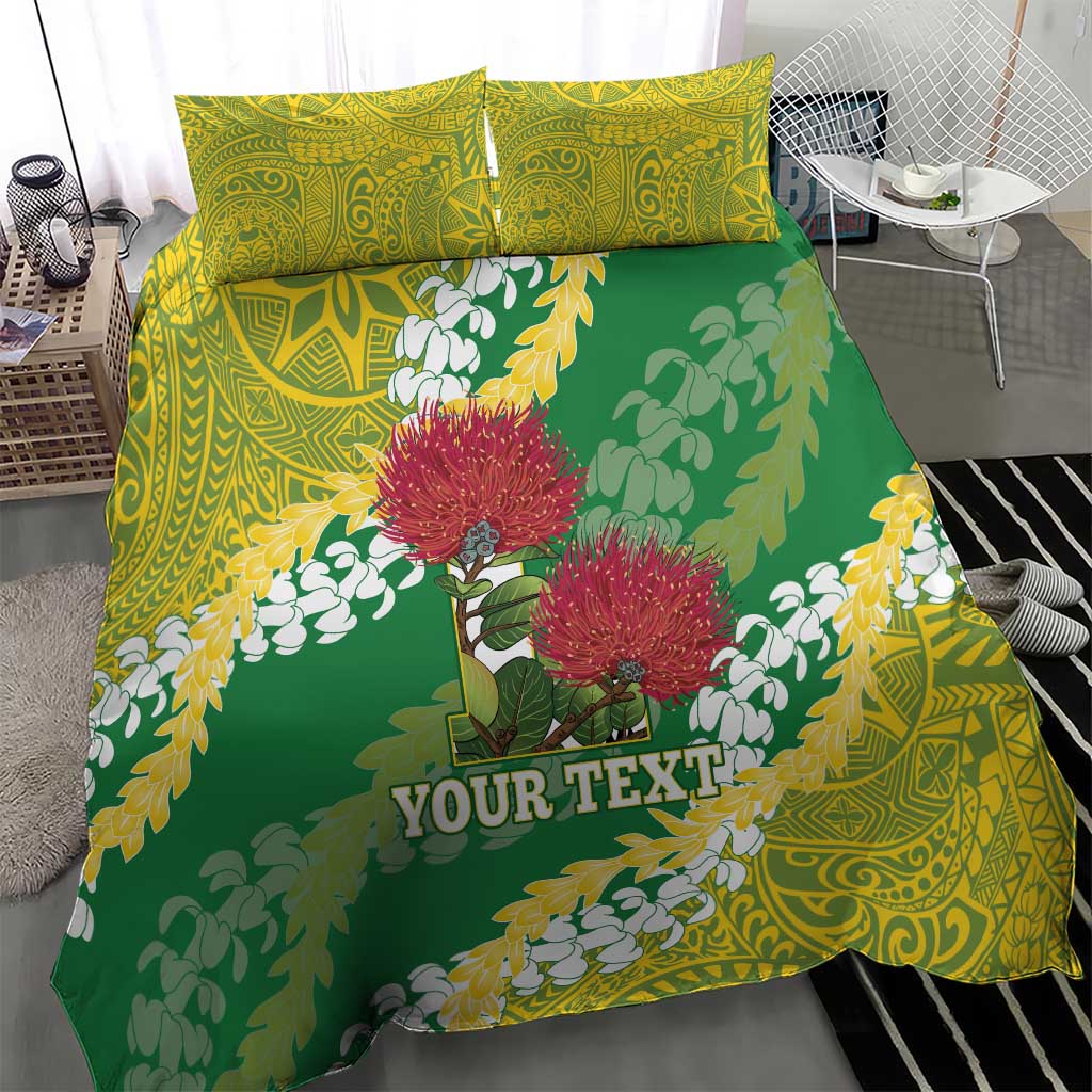 Personalized Leilehua Hawaii High School Bedding Set Puakenikeni Lei Hawaiian Pattern - Polynesian Pride