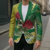 Personalized Leilehua Hawaii High School Blazer Puakenikeni Lei Hawaiian Pattern - Polynesian Pride