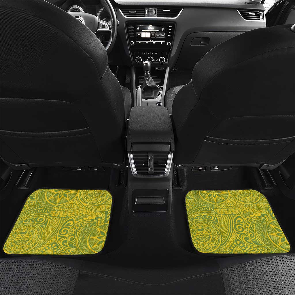 Personalized Leilehua Hawaii High School Car Mats Puakenikeni Lei Hawaiian Pattern - Polynesian Pride