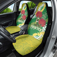 Personalized Leilehua Hawaii High School Car Seat Cover Puakenikeni Lei Hawaiian Pattern - Polynesian Pride