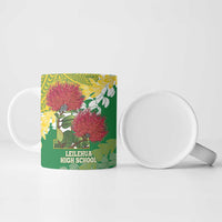 Personalized Leilehua Hawaii High School Ceramic Mug Puakenikeni Lei Hawaiian Pattern - Polynesian Pride