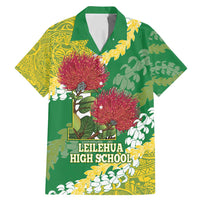 Personalized Leilehua Hawaii High School Family Matching Mermaid Dress and Hawaiian Shirt Puakenikeni Lei Hawaiian Pattern - Polynesian Pride