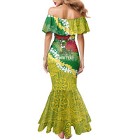 Personalized Leilehua Hawaii High School Family Matching Mermaid Dress and Hawaiian Shirt Puakenikeni Lei Hawaiian Pattern - Polynesian Pride