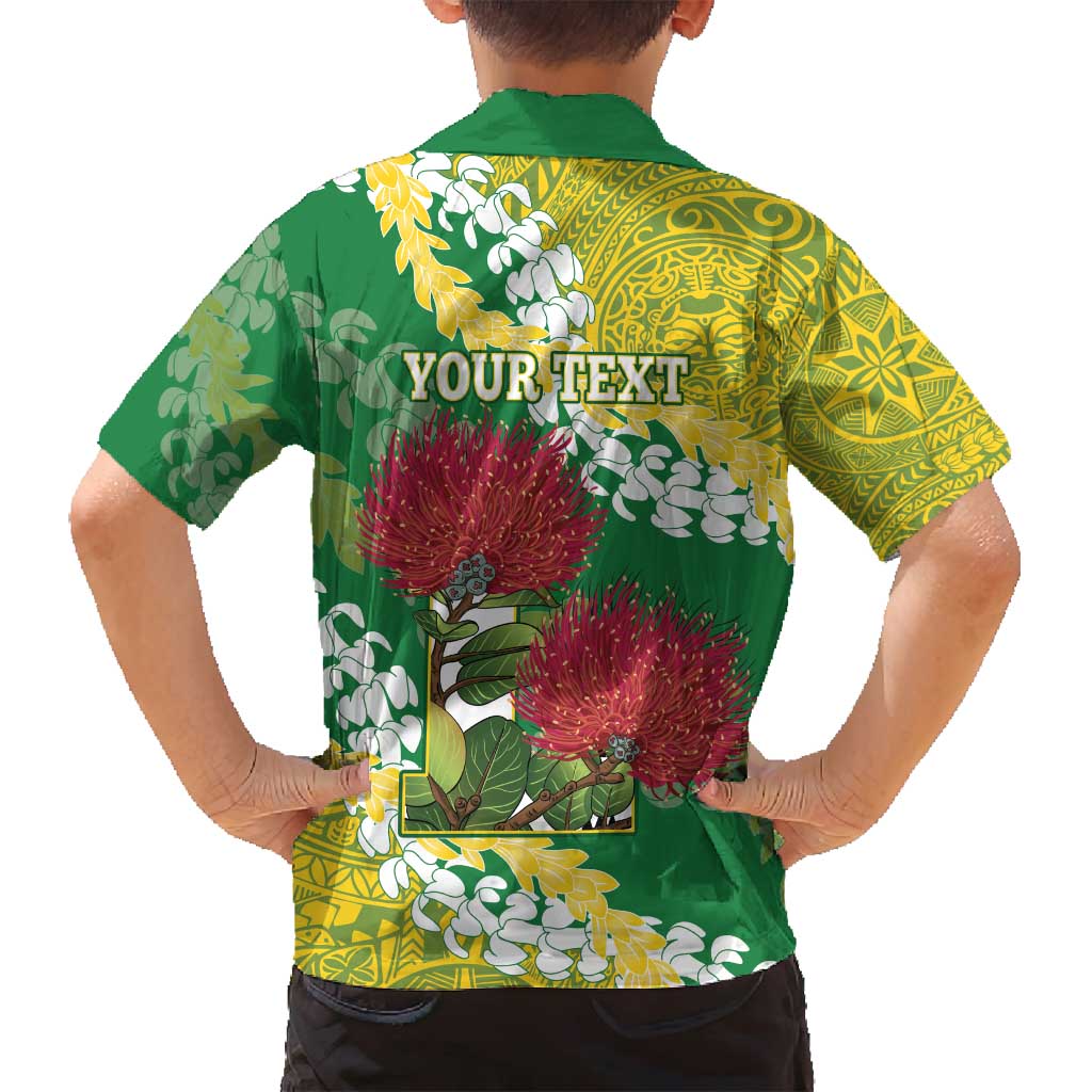 Personalized Leilehua Hawaii High School Family Matching Off Shoulder Maxi Dress and Hawaiian Shirt Puakenikeni Lei Hawaiian Pattern - Polynesian Pride
