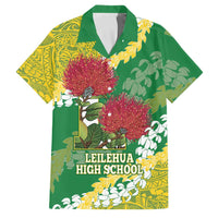 Personalized Leilehua Hawaii High School Family Matching Puletasi and Hawaiian Shirt Puakenikeni Lei Hawaiian Pattern - Polynesian Pride