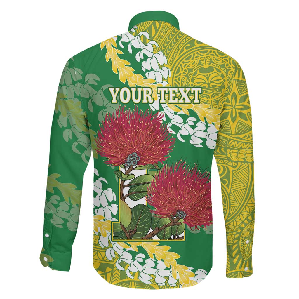 Personalized Leilehua Hawaii High School Family Matching Puletasi and Hawaiian Shirt Puakenikeni Lei Hawaiian Pattern - Polynesian Pride