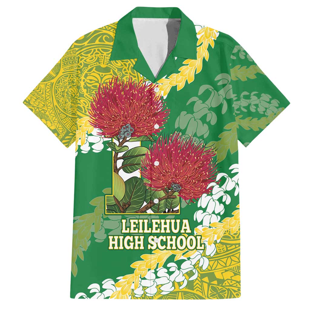 Personalized Leilehua Hawaii High School Family Matching Summer Maxi Dress and Hawaiian Shirt Puakenikeni Lei Hawaiian Pattern - Polynesian Pride
