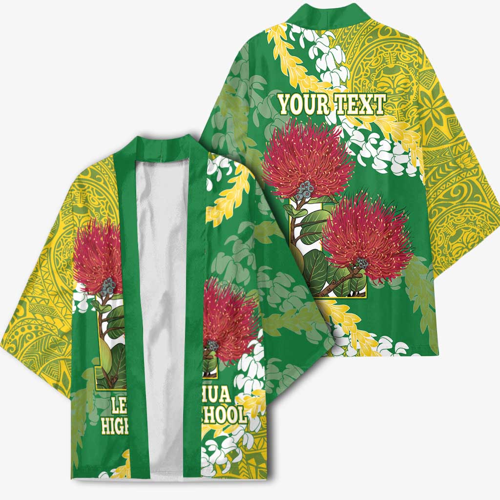 Personalized Leilehua Hawaii High School Kimono Puakenikeni Lei Hawaiian Pattern - Polynesian Pride