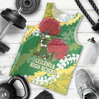 Personalized Leilehua Hawaii High School Men Tank Top Puakenikeni Lei Hawaiian Pattern - Polynesian Pride