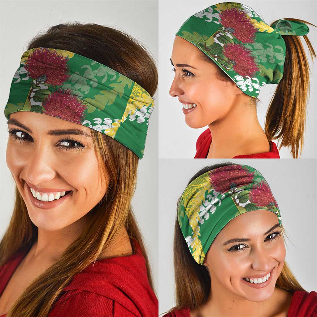 Personalized Leilehua Hawaii High School Neck Gaiter Puakenikeni Lei Hawaiian Pattern - Polynesian Pride