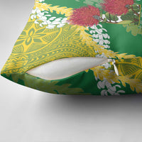 Personalized Leilehua Hawaii High School Pillow Cover Puakenikeni Lei Hawaiian Pattern - Polynesian Pride