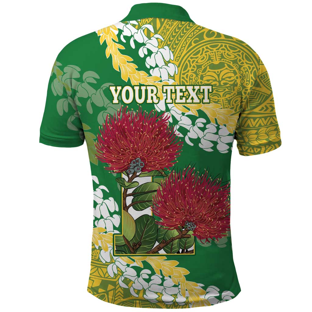 Personalized Leilehua Hawaii High School Polo Shirt Puakenikeni Lei Hawaiian Pattern - Polynesian Pride