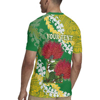 Personalized Leilehua Hawaii High School Rugby Jersey Puakenikeni Lei Hawaiian Pattern - Polynesian Pride