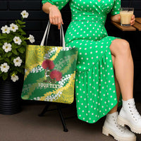 Personalized Leilehua Hawaii High School Tote Bag Puakenikeni Lei Hawaiian Pattern - Polynesian Pride