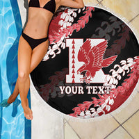 Personalized Kalani Hawaii High School Beach Blanket Puakenikeni Lei Hawaiian Pattern - Polynesian Pride