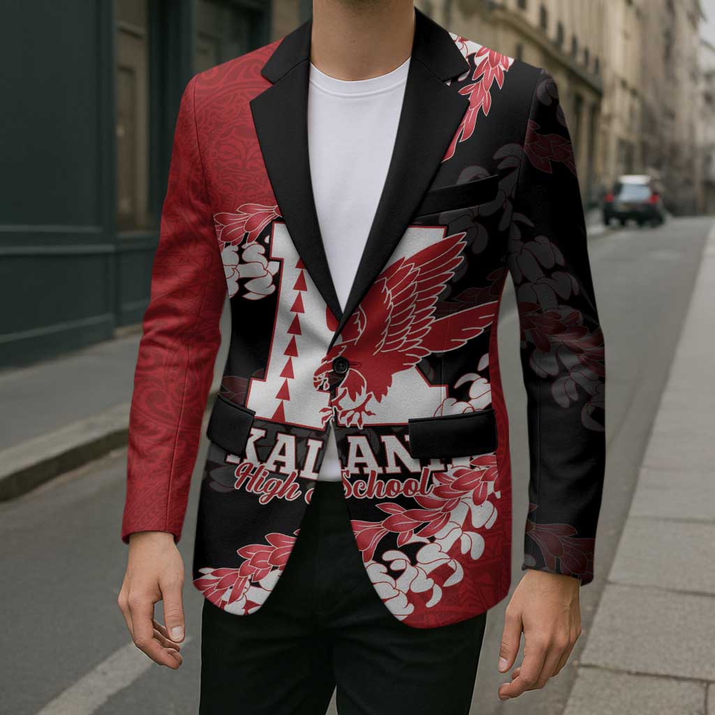 Personalized Kalani Hawaii High School Blazer Puakenikeni Lei Hawaiian Pattern - Polynesian Pride