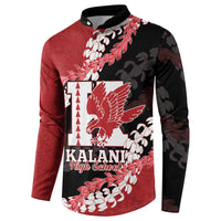 Personalized Kalani Hawaii High School Button Sweatshirt Puakenikeni Lei Hawaiian Pattern - Polynesian Pride