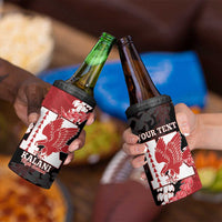 Personalized Kalani Hawaii High School 4 in 1 Can Cooler Tumbler Puakenikeni Lei Hawaiian Pattern - Polynesian Pride