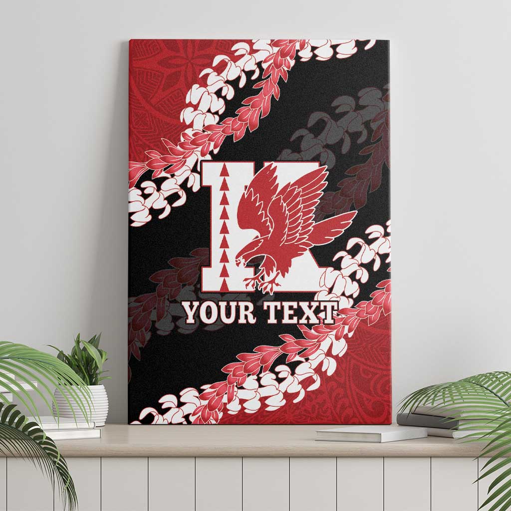 Personalized Kalani Hawaii High School Canvas Wall Art Puakenikeni Lei Hawaiian Pattern - Polynesian Pride